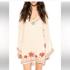 Free People skyfall embroidered slim dress